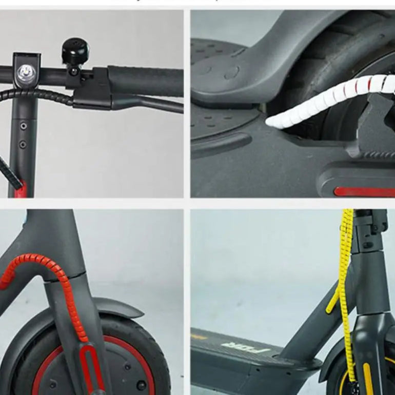 Spiral cable protector for electric scooter